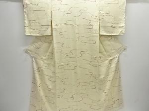 雲にヱ霞模様小紋着物